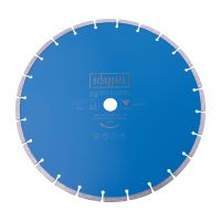 Scheppach-Diamantkreissägeplatte mit technischen Daten und Sicherheitshinweisen