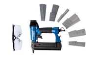 Scheppach-Druckluftnagler mit Zubehörset: Nagelhalterungen und -spulen