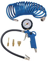 Scheppach-Druckluft-Zubehörset mit Luftschlauch, Druckmesser, Handpumpe und Adapterstücken