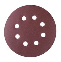 Scheppach Schleifpapier mit 7 Löchern für Gommaterial, Ø125 mm