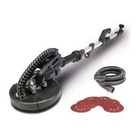 Scheppach Wand- und Deckenschleifgerät mit Schlauch, Adapter und Schleifscheiben für präzise Oberflächenbearbeitung