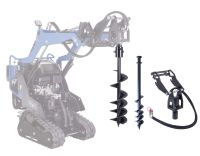 Scheppach-Pfahlrührer mit Antriebseinheit und Hydraulikarm für Bohranlagen
