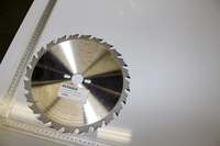 Scheppach-Kreissägeblatt mit Bohrloch, Markierung und Beschriftung