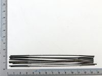 Scheppach-Laubsägeblatt-Set mit Messskala für 12 Blätter (130 x 1,25 x 0,45 mm)