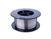 Fülldrahtspule für Stahl 1,0 mm 0,25 kg von Scheppach, von oben fotografiert.