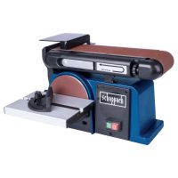 Scheppach-Bürzmachine mit integriertem Messband (100 x 91,5 mm) und Bedienelementen