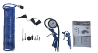 14er Kompressor-Zubehörset inkl. 10 m Schlauch und Werkzeugaufsatz