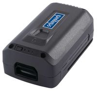 Batterie Akku Li-Ion scheppach exclusive, Ansicht von der Seite.