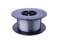 Fülldraht 0,8 mm von Scheppach, auf einer Spule von vorne gezeigt.