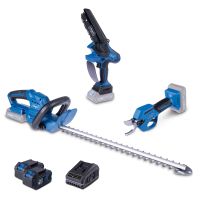 Scheppach Akku-Garten-Set AGS200: Heckenschere, Astschere und Gehölzschneider mit Akku und Ladegerät