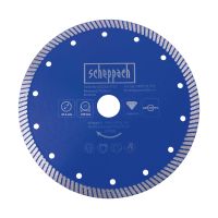 Scheppach-Diamantdrehscheibe mit Maximalgeschwindigkeit 7650 U/min und Arbeitsgeschwindigkeit 80 m/s, EN13236-zertifiziert, 25,4 mm und 200 mm Maße
