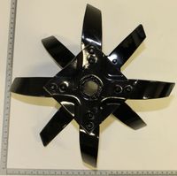 Scheppach-Kreiselmesser mit sechs Messarmen, Detailansicht