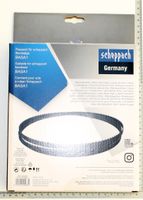 Scheppach-Sägeband (BASA1) mit 4 TPI, 1490 mm Länge, Packung mit Beschriftung und Maßeinheitsskala