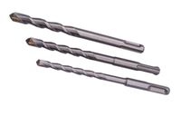 SDS-Plus-Bohrer-Set mit drei Bohrergrößen 8, 10 und 12 mm. Die Bohrer sind von vorne zu sehen.