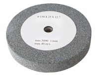 Scheppach Schleifscheibe Ø 150 x 25 x 12,7 mm K 36, Vorderansicht, max. 5090 U/min, max. 40 m/s.