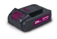 Akku GO-ABP2.0 gomag, 20V-Serie, 2.0 Ah Lithium Power, Ansicht von schräg oben.