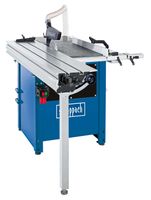 Scheppach-Förmtschneidemaschine mit Schiebeschlitten, Arbeitsplatte und Auswurfsystem