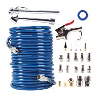 Set mit Luftschläuchen, Adapter und Schnellkupplungen für Scheppach-Produkte, inkl. Messing- und Edelstahlkomponenten