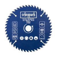Scheppach-Sägeblatt mit technischen Daten und Anwendungsbereichen (Teilnummer 3901802705)