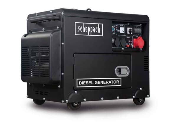 Bild von Diesel Stromerzeuger DGS5500 Scheppach - 7,7PS | 5000W | Elektrostart | 2x 230V, 1x400V Steckdose