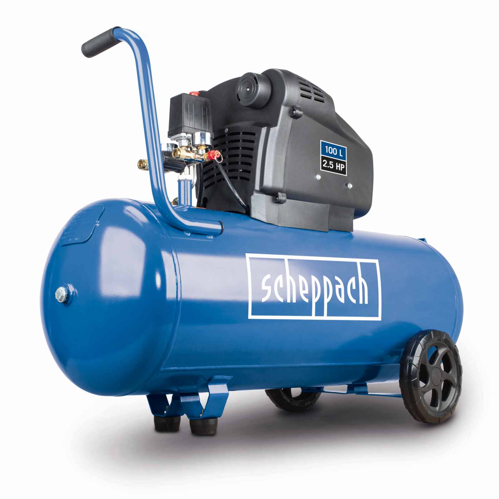 Bild von Kompressor HC105DC Scheppach - 2,5PS | 100L Kessel | 10bar | 322L/min Ansaugleistung | ölfrei