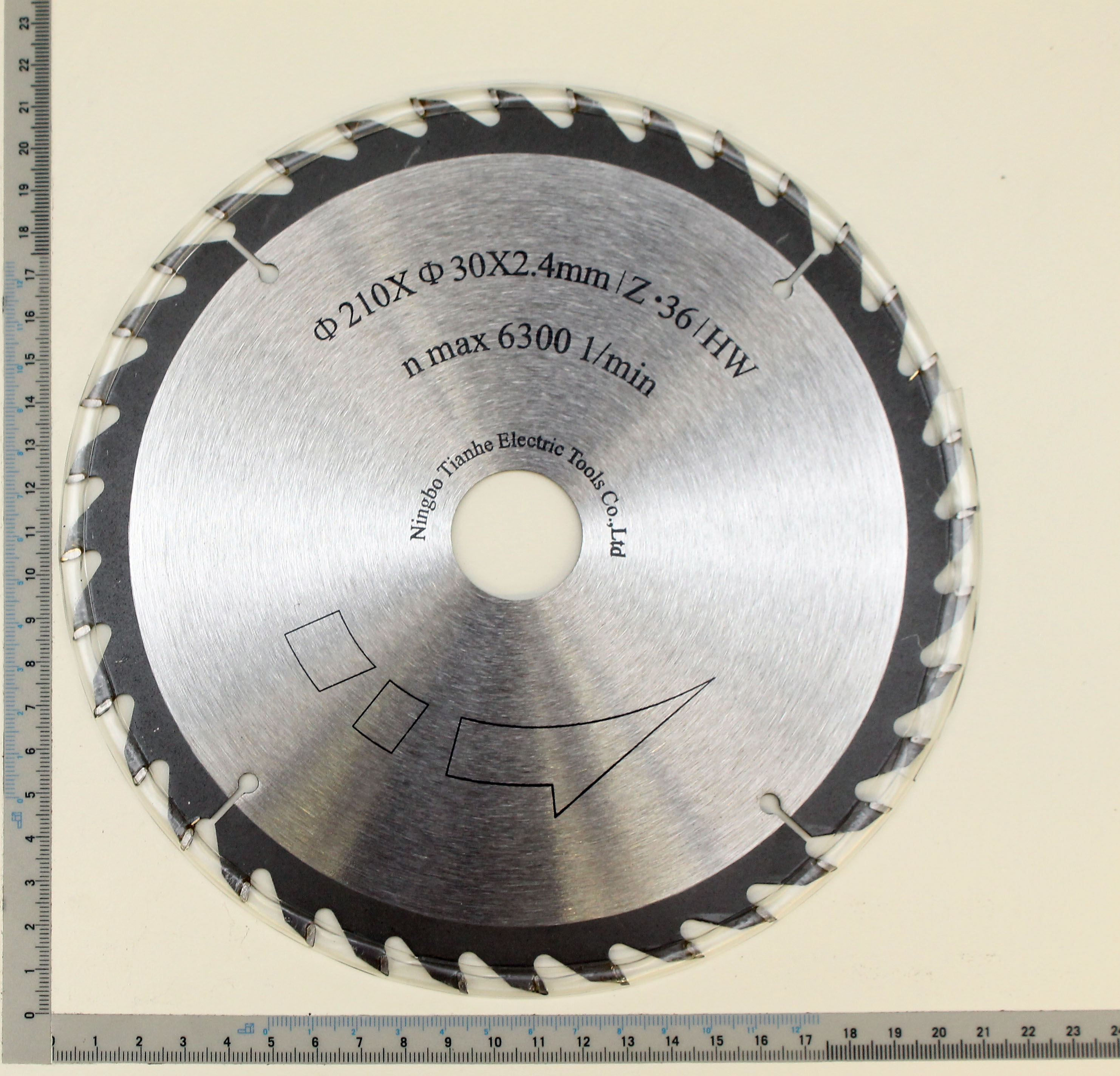 Kreissägeblatt PKSB TRF »210x2,6x30mm« aus Stahl 2-Reduzierringe Tischkreissäge 