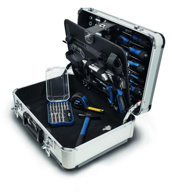 Werkzeug abschließbar Scheppach TB150 Werkzeugkoffer befüllt & 101 tlg. -